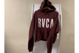 3 X BRAND NEW WOMENS RVCA HOODED TOPS IN SIZES MEDIUM AND LARGE RRP £150.00