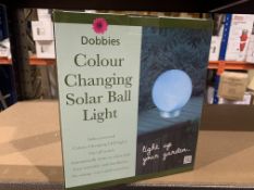 6 X BRAND NEW DOBIES LED COLOUR CHANGING SOLAR BALL LIGHTS