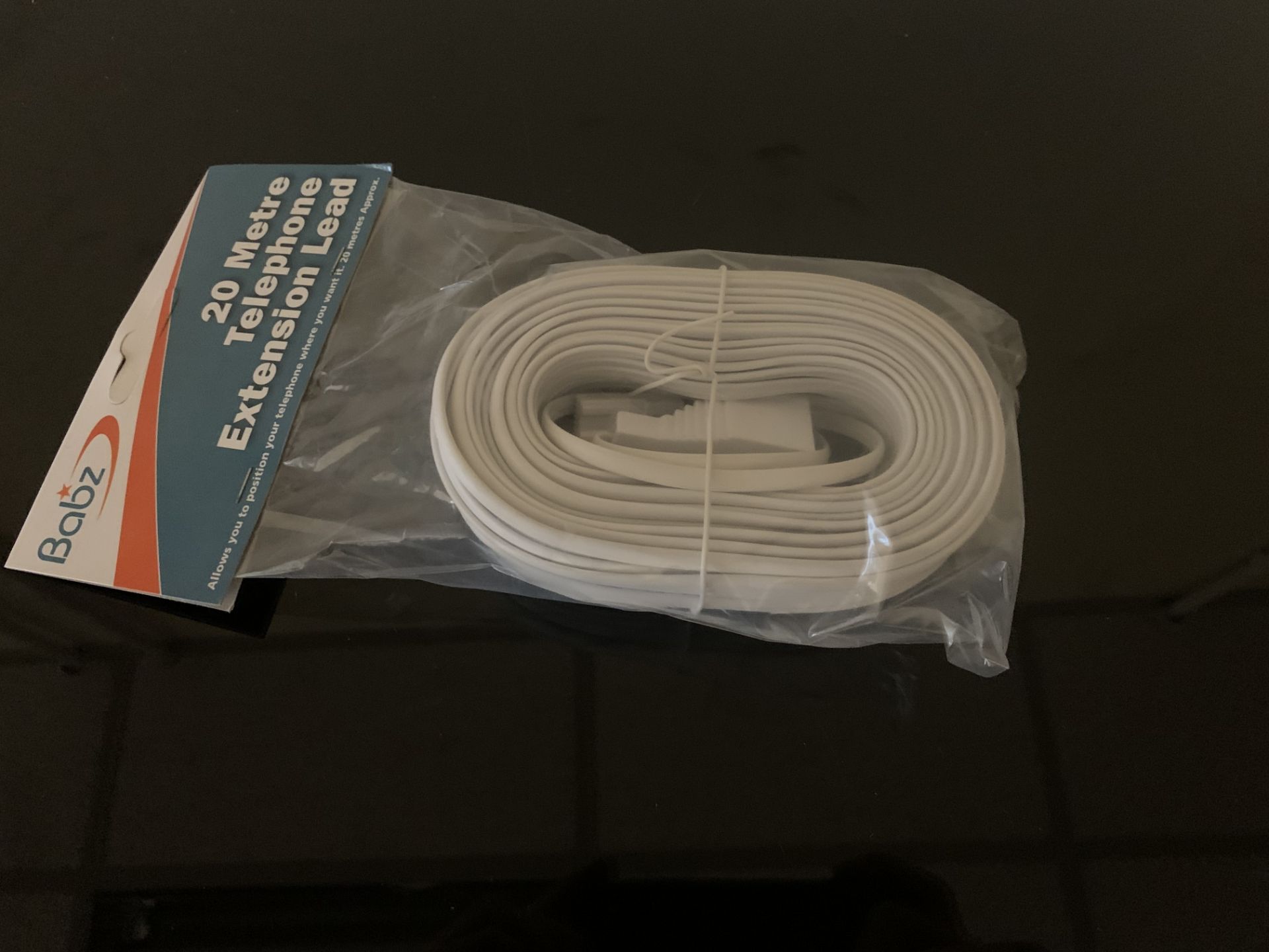 48 X BABZ 20 METER TELEPHONE EXTENSION LEADS IN 1 BOX