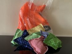 LOT CONTAINING QTY OF SPOTS AND STRIPES BEAN BAGS