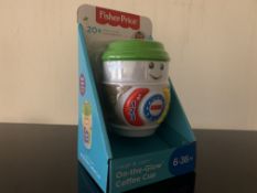 10 X BRAND NEW FISHER PRICE LAUGH AND LEARN ON THE GLOW COFFEE CUP AGES 6 - 36M