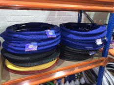 40 X BRAND NEW BIKE TYRES IN VARIOUS SIZES AND COLOURS