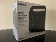 5 X BORNE PORTABLE WIRELESS PARTY SPEAKERS