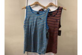 7 X BRAND NEW RVCA VEST TOPS IN VARIOUS SIZES AND STYLES RRP £175.00