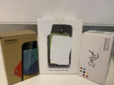 3 X REFURBISHED MOBILE PHONES IE ALCATEL PIXI3 ONE TOUCH, VODAFONE SMART FIRST 7, DORO LIBERTO 820