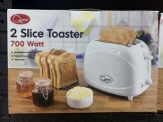 5 X BRAND NEW QUEST 700 WATT 2 SLICE TOASTERS