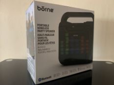 4 X BORNE PORTABLE WIRELESS PARTY SPEAKERS