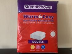 12 X BRAND NEW SLUMBERDOWN WARM & COSY MATTRESS PROTECTORS SIZE DOUBLE IN 2 BOXES