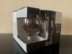 6 X BRAND NEW BOXES OF 4 CRYSTAL GLASS CHUNKY WINE GLASSES RRP £25 EACH ( 340ML )