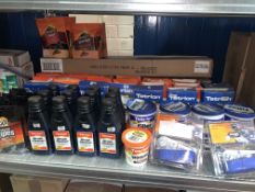 MIX CAR LOT APPROX 60 PIECES CONTAINING TETRION BRUSH CLEANERS, DASHBOARD WIPES, TETRION FILLER,