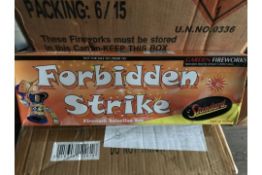 4 X STANDARD FIREWORKS FORBIDDEN STRIKE 18 PIECE SELECTION BOXES