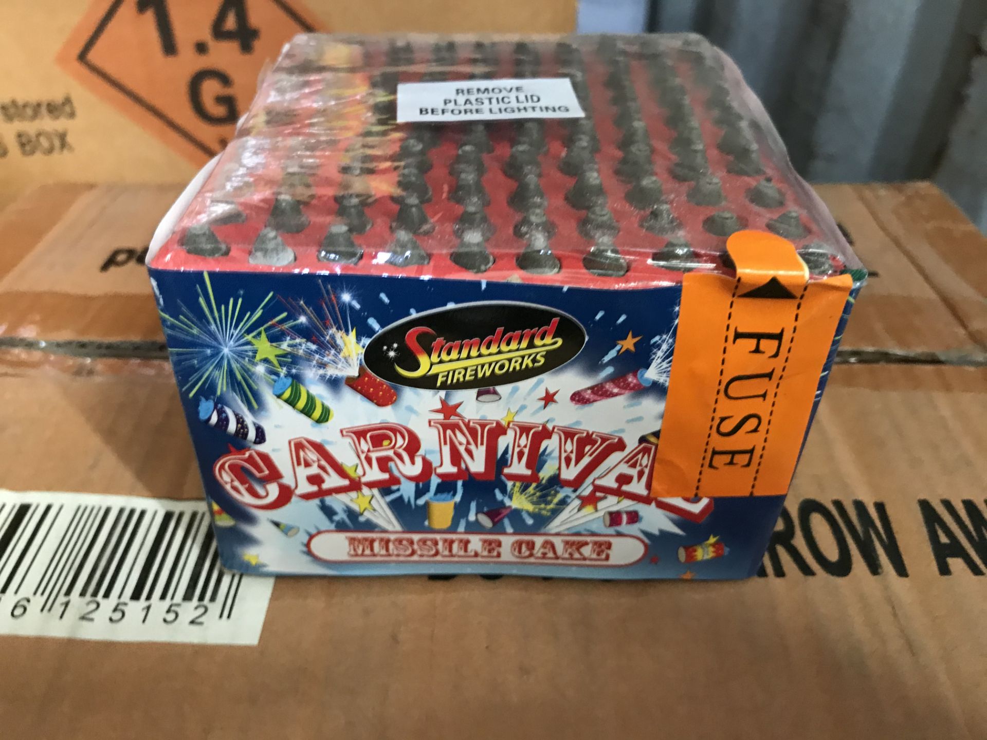 12 X STANDARD FIREWORKS 100 SHOT CARNIVAL MISSILE CAKE