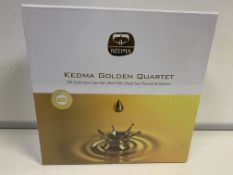 BRAND NEW KEDMA GOLDEN QUARTLET 24K GOLD SKIN CARE SET RICH WITH DEAD SEA MINERALS AND VITAMINS