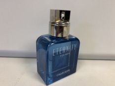 1 X TESTER 90-100% FULL BOTTLE CALVIN KLEIN ETERNITY FOR MEN EDT 100ML