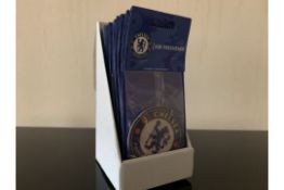 75 X CHELSEA FC CAR AIR FRESHENERS IN 3 BOXES