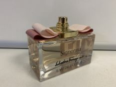 1 X TESTER 90-100% FULL BOTTLE SIGNORINA SALVATORE FERRAGAMO EDP 100ML