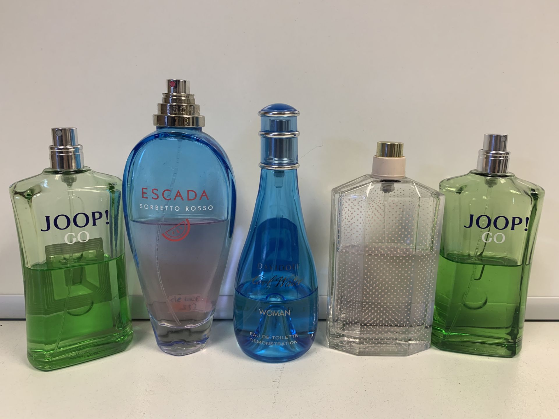 5 X VARIOUS PERFUME TESTERS MINIMUM 50% FULL BOTTLE