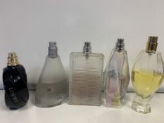 5 X VARIOUS PERFUME TESTERS MINIMUM 50% FULL BOTTLE