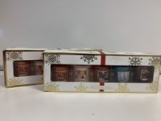 10 X BRAND NEW FESTIVE VOTIVE 5 PIECE CANDLE SETS