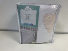 10 X BRAND NEW GEORGE BABY 100% COTTON HEARTS QUILTS FOR COTS AND COTBEDS 4 TOG