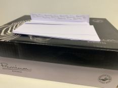 2000 X PREMIUM BUSINESS ICE WHITE WOVE ENVELOPES 110 X 220MM IN 4 BOXES