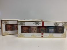 10 X BRAND NEW FESTIVE VOTIVE 5 PIECE CANDLE SETS