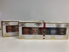 10 X BRAND NEW FESTIVE VOTIVE 5 PIECE CANDLE SETS