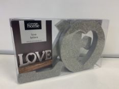 20 X BRAND NEW LOVE LETTERS HOME FURNISHINGS SIGNS