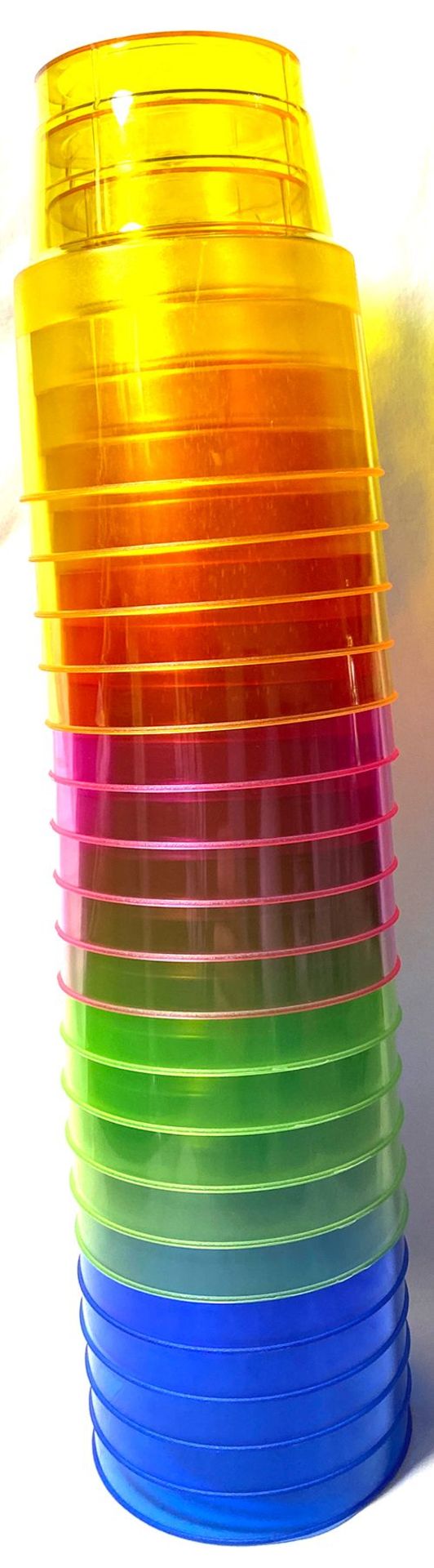 4000 X 8.25oz RAINBOW COLOURED PLASTIC TUMBLERS IN 5 BOXES ( PLEASE NOTE PRODUCT LOCATION - Image 2 of 2