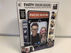 12 X BRAND NEW PALADONE PORTABLE PARTY PHOTO BOOTHS WITH 15 PROPS IN 1 BOX