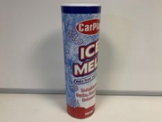 24 X 750G CARPLAN ICE MELT, MELTS SNOW AND ICE FAST SUITABLE FOR PATHS / STEPS AND DRIVEWAYS IN 4