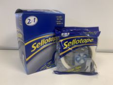 48 X ROLLS OF SELLOTAPE SIZE 24MM X 50MM