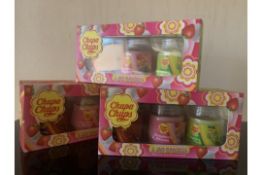 4 X BRAND NEW CHUPA CHUPS 3 JAR CANDLE SETS