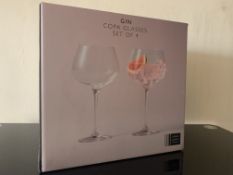 2 X BRAND NEW BOXES OF 4 JOHN LEWIS GIN COPA GLASSES ( 720ML ) RRP £50 PER SET