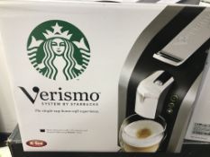 BRAND NEW RETAIL BOXED VERISMO SYSTEMS BY STARBUCKS SILVER COFFEE MACHINE 3.5LTR