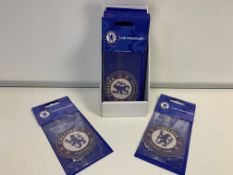 150 X CHELSEA FC CAR AIR FRESHENERS IN 6 BOXES