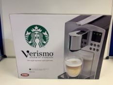 BRAND NEW RETAIL BOXED VERISMO SYSTEMS BY STARBUCKS SILVER COFFEE MACHINE 3.5LTR