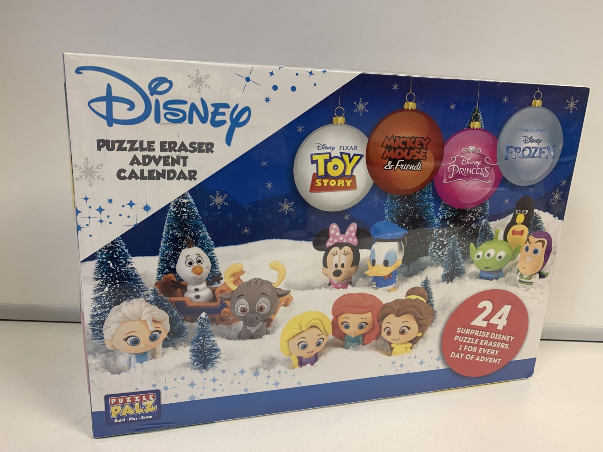 8 X BRAND NEW DISNEY PUZZLE PALZ ERASER ADVENT CALENDARS INCLUDING TOY STORY, MICKY MOUSE, DISNEY