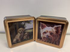 (NO VAT) 24 X BRAND NEW GRANDMA WILDS DOG DETAIL BUSCUITS TINS IN 4 BOXES BEST BEFORE DEC 2020