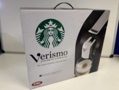 BRAND NEW RETAIL BOXED VERISMO SYSTEMS BY STARBUCKS SATIN BLACK COFFEE MACHINE 1LTR