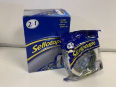 72 X ROLLS OF SELLOTAPE SIZE 24MM X 50MM
