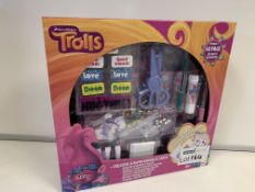 (NO VAT) 12 X BRAND NEW TROLLS SCRAPBOOK AND CARDS PLAYSETS