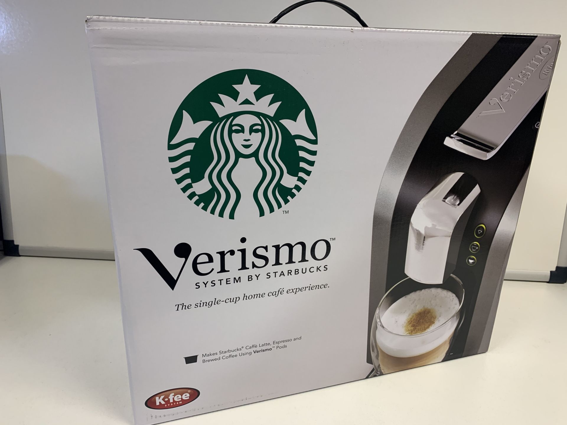 BRAND NEW RETAIL BOXED VERISMO SYSTEM BY STARBUCKS SILVER COFFEE MACHINE 1LTR