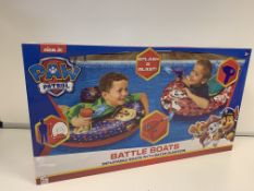 16 X BRAND NEW BOXED PAW PATROL SPLASH AND BLAST BATTLE BOATS IN 4 BOXES