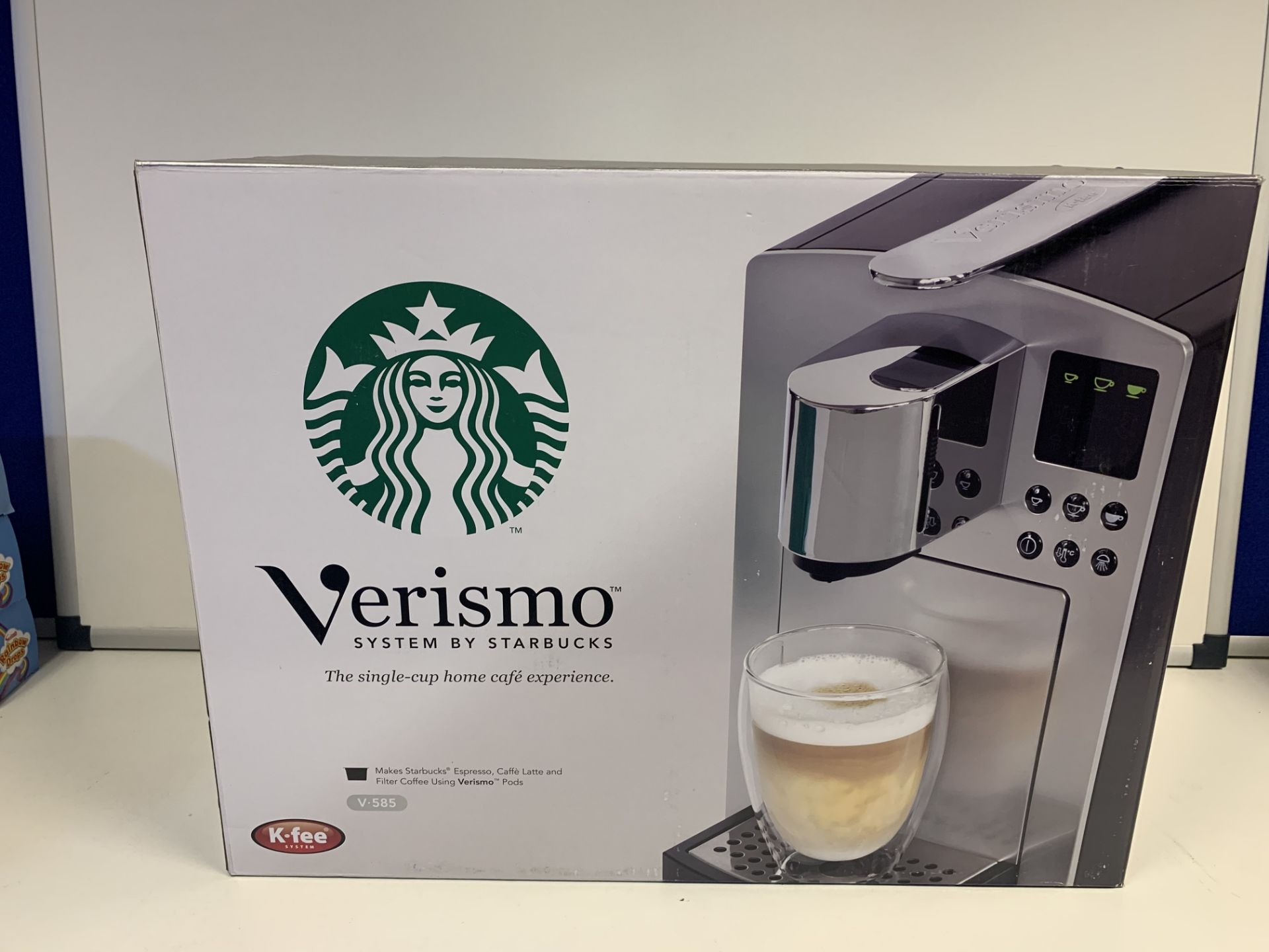 BRAND NEW RETAIL BOXED VERISMO SYSTEMS BY STARBUCKS SILVER COFFEE MACHINE 3.5LTR