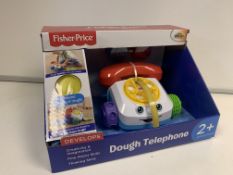 18 X BRAND NEW BOXED FISHER PRICE DOUGH TELEPHONES IN 3 BOXES