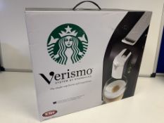 BRAND NEW RETAIL BOXED VERISMO SYSTEMS BY STARBUCKS SATIN BLACK COFFEE MACHINE 1LTR