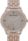 JUICY COUTURE ROSE GOLD COLOURED LADIES WRIST WATCH WITH WHITE COLOURED STONES RRP £195.00