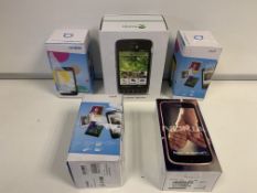 5 X RETAIL BOXED OPEN NETWORK MOBILE PHONES INCLUDING ALCATEL PIXI 4 NOKIA 1, ETC