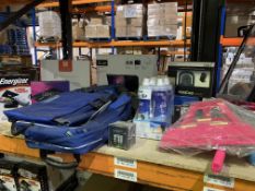 MIXED LOT CONTAINING KEVLAR BACKPACK NUTRI COACH SCALES, BLUETOOTH SPEAKER, ALTEC EARPHONES,